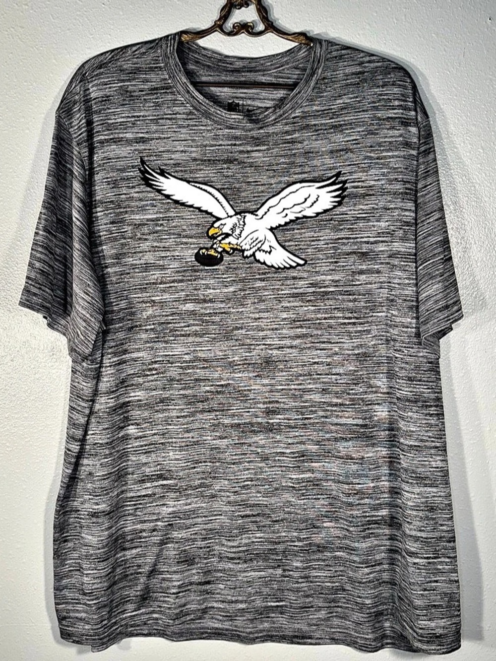 Nike Philadelphia Eagles NFL Men 2XL Dri-FIT Throwback Logo T Shirt Gray